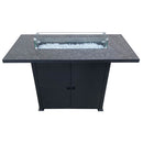 AZ Patio Heaters Rectangular Bar Height Granite Top Fire Pit with Wind Screen