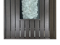 AZ Patio Heaters Outdoor Rectangle Fire Pit in Hammered Bronze / Black Mocha with Wind Screen