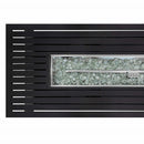 AZ Patio Heaters Outdoor Rectangle Fire Pit in Hammered Bronze / Black Mocha with Wind Screen