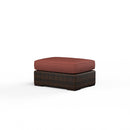 Sunset West Montecito Wicker Ottoman with Cushion