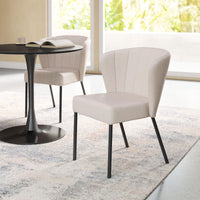 Zuo Modern Aimee Dining Chair in Cream/Beige/Gray