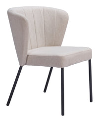Zuo Modern Aimee Dining Chair in Cream/Beige/Gray
