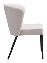 Zuo Modern Aimee Dining Chair in Cream/Beige/Gray