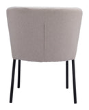 Zuo Modern Aimee Dining Chair in Cream/Beige/Gray