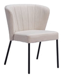 Zuo Modern Aimee Dining Chair in Cream/Beige/Gray