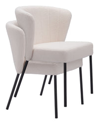 Zuo Modern Aimee Dining Chair in Cream/Beige/Gray
