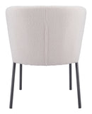 Zuo Modern Aimee Dining Chair in Cream/Beige/Gray