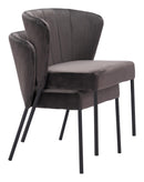 Zuo Modern Aimee Dining Chair in Cream/Beige/Gray