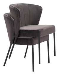 Zuo Modern Aimee Dining Chair in Cream/Beige/Gray