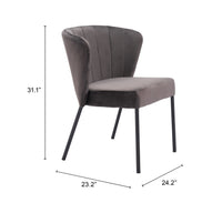Zuo Modern Aimee Dining Chair in Cream/Beige/Gray