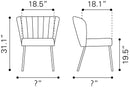 Zuo Modern Aimee Dining Chair in Cream/Beige/Gray