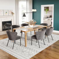 Zuo Modern Aimee Dining Chair in Cream/Beige/Gray