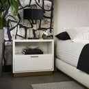 Sunpan Jenkins Nightstand High Gloss Cream / Grey