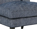 Sunpan Kenzo Lounge Chair Chevron Grey-Antonio Charcoal / Fuego Navy-Abbington Navy