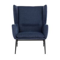 Sunpan Kasen Lounge Chair Belfast Heather Grey / Belfast Navy