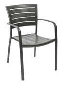 Florida Seating Aluminum Arm Chair with Groove Cut Out - AL-5000A