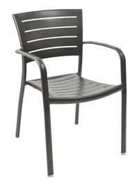 Florida Seating Aluminum Arm Chair with Groove Cut Out - AL-5000A