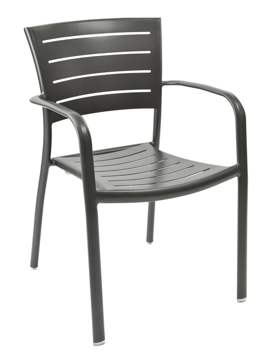 Florida Seating Aluminum Arm Chair with Groove Cut Out - AL-5000A