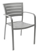 Florida Seating Aluminum Arm Chair with Groove Cut Out - AL-5000A