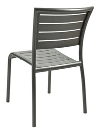 Florida Seating Aluminum Side Chair with Groove Cut Out - AL-5000S