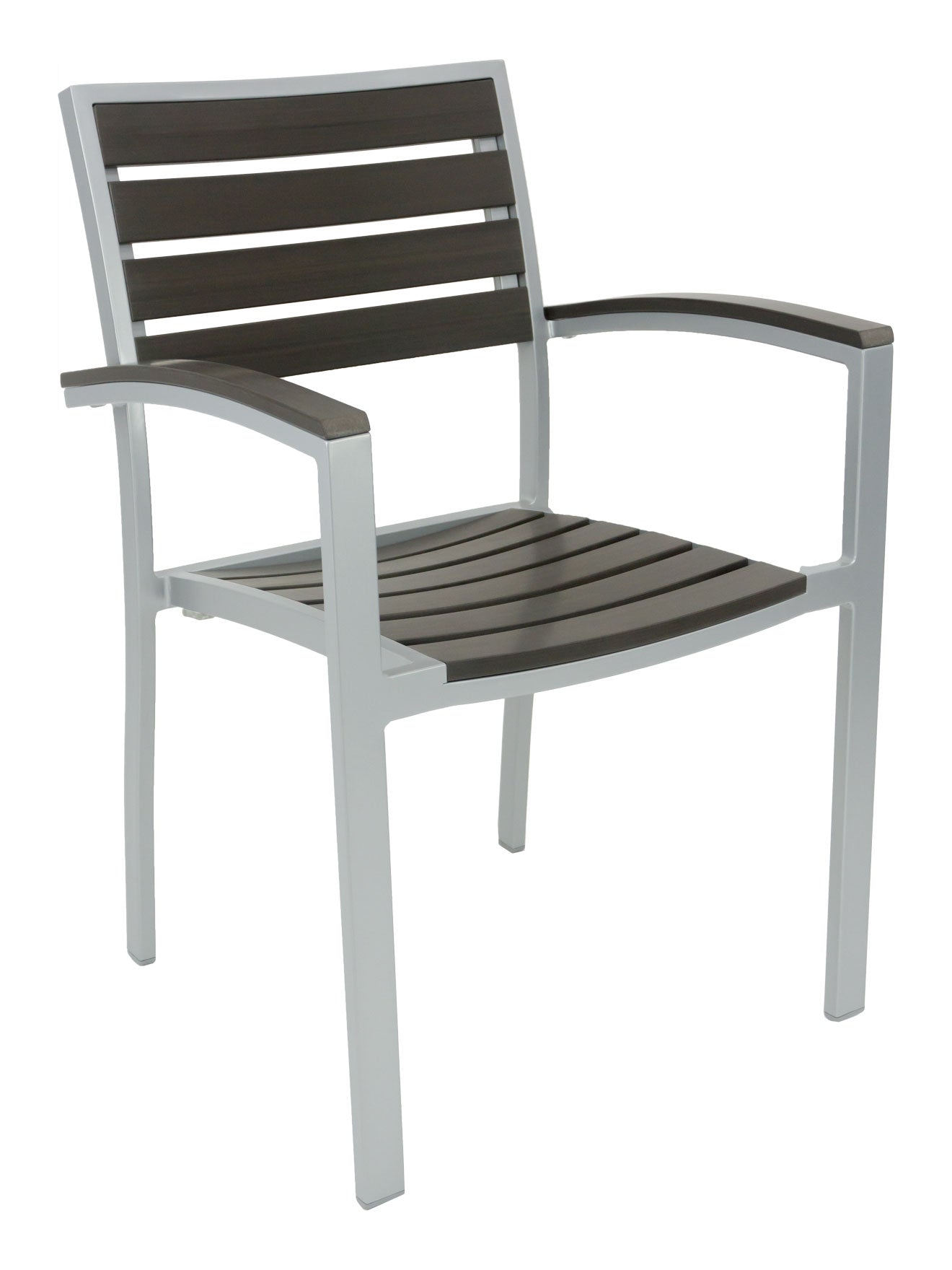 Florida Seating Aluminum Arm Chair with Groove Cut Out - AL-5602