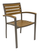 Florida Seating Aluminum Arm Chair with Groove Cut Out - AL-5602