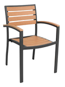 Florida Seating Aluminum Arm Chair with Groove Cut Out - AL-5602