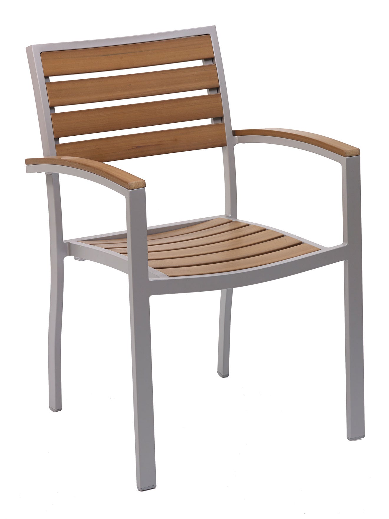 Florida Seating Aluminum Arm Chair with Groove Cut Out - AL-5602