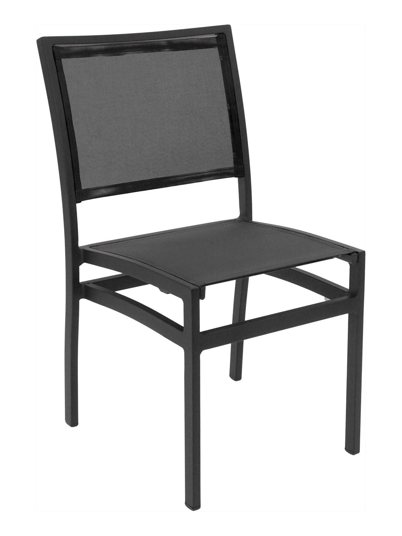 Florida Seating Aluminum Side Chair with Textile Back and Seat - AL-5624-0