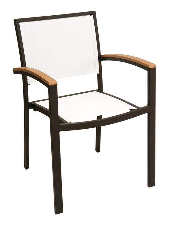 Florida Seating Aluminum Arm Chair with Textile Back and Seat - AL-5624