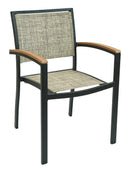 Florida Seating Aluminum Arm Chair with Textile Back and Seat - AL-5624