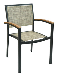 Florida Seating Aluminum Arm Chair with Textile Back and Seat - AL-5624