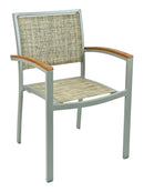 Florida Seating Aluminum Arm Chair with Textile Back and Seat - AL-5624