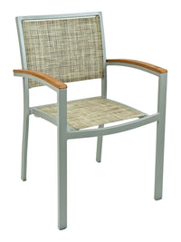 Florida Seating Aluminum Arm Chair with Textile Back and Seat - AL-5624