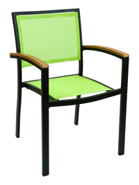 Florida Seating Aluminum Arm Chair with Textile Back and Seat - AL-5624