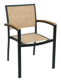 Florida Seating Aluminum Arm Chair with Textile Back and Seat - AL-5624