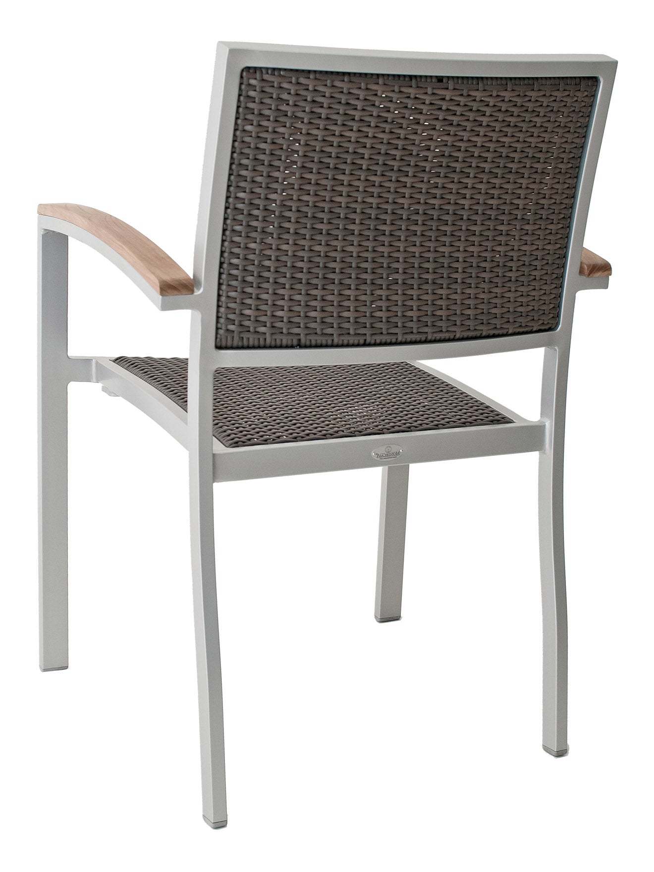 Florida Seating Aluminum Arm Chair with Woven Back and Seat - AL-5625