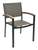 Florida Seating Aluminum Arm Chair with Textile Back and Seat - AL-5624