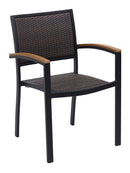 Florida Seating Aluminum Arm Chair with Woven Back and Seat - AL-5625