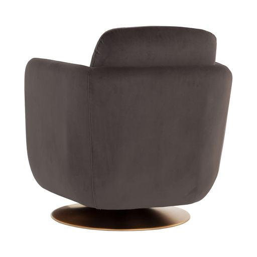 Sunpan Gilley Swivel Lounge Chair - Bergen Navy / Meg Ash