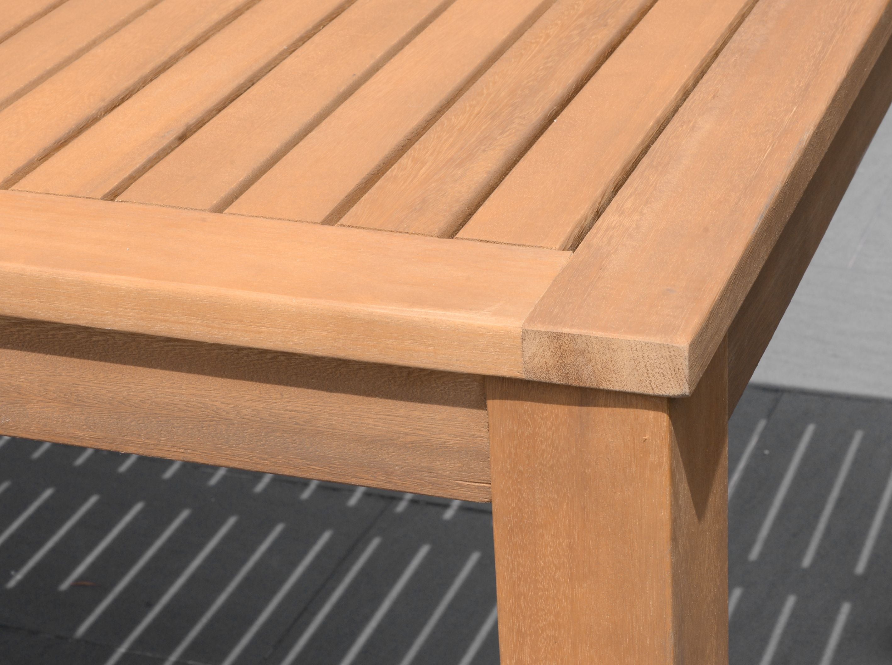 International Home Miami Amazonia 7-Piece Rectangular Patio Dining Set | Teak Finish | Ideal for Outdoors and Indoors