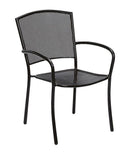 Woodard Cafe Series Albion Textured Black Arm Chair - Stackable