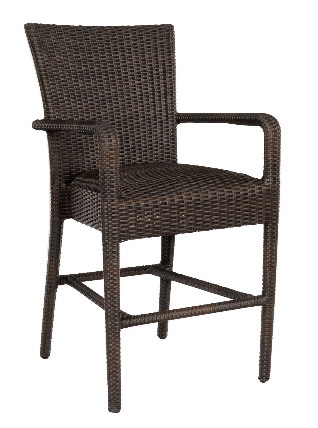 Woodard Et Cetera Padded Counter Stool with Arms