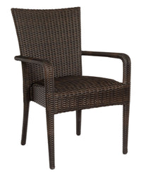 Woodard Et Cetera Padded Seat Dining Arm Chair