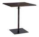 Woodard Et Cetera Square Umbrella Bar Height Table with Weighted Base