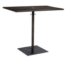 Woodard Et Cetera Rectangular Umbrella Bar Height Table with Weighted Base