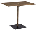 Woodard Et Cetera Rectangular Umbrella Bar Height Table with Weighted Base
