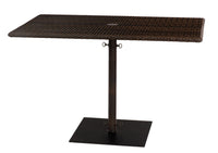 Woodard Et Cetera Rectangular Umbrella Table With Weighted Base