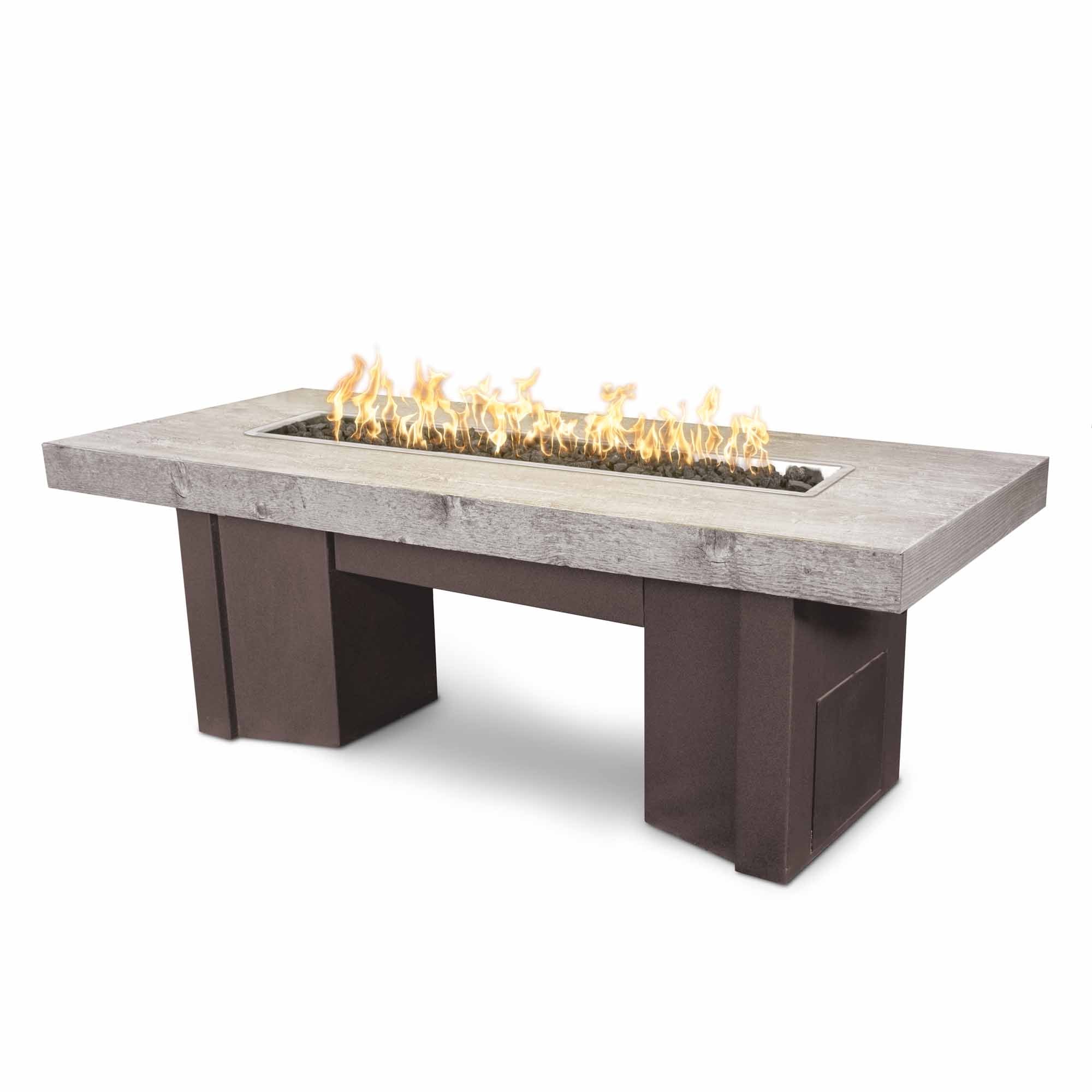 The Outdoor Plus 60" Alameda Fire Table Wood Grain