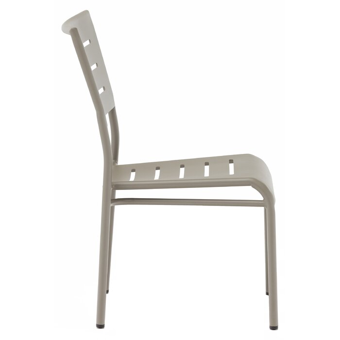 H&D Seating All Aluminum Armless Stacking Patio Dining Chair